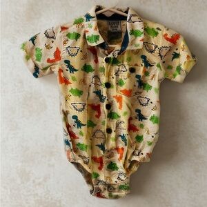 Dinosaur Print Baby Bodysuit